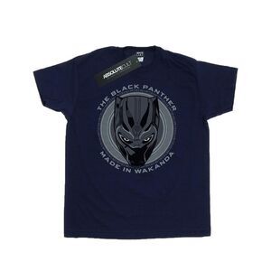 Black Panther Mens Made in Wakanda Cotton T-Shirt / Navy Blue